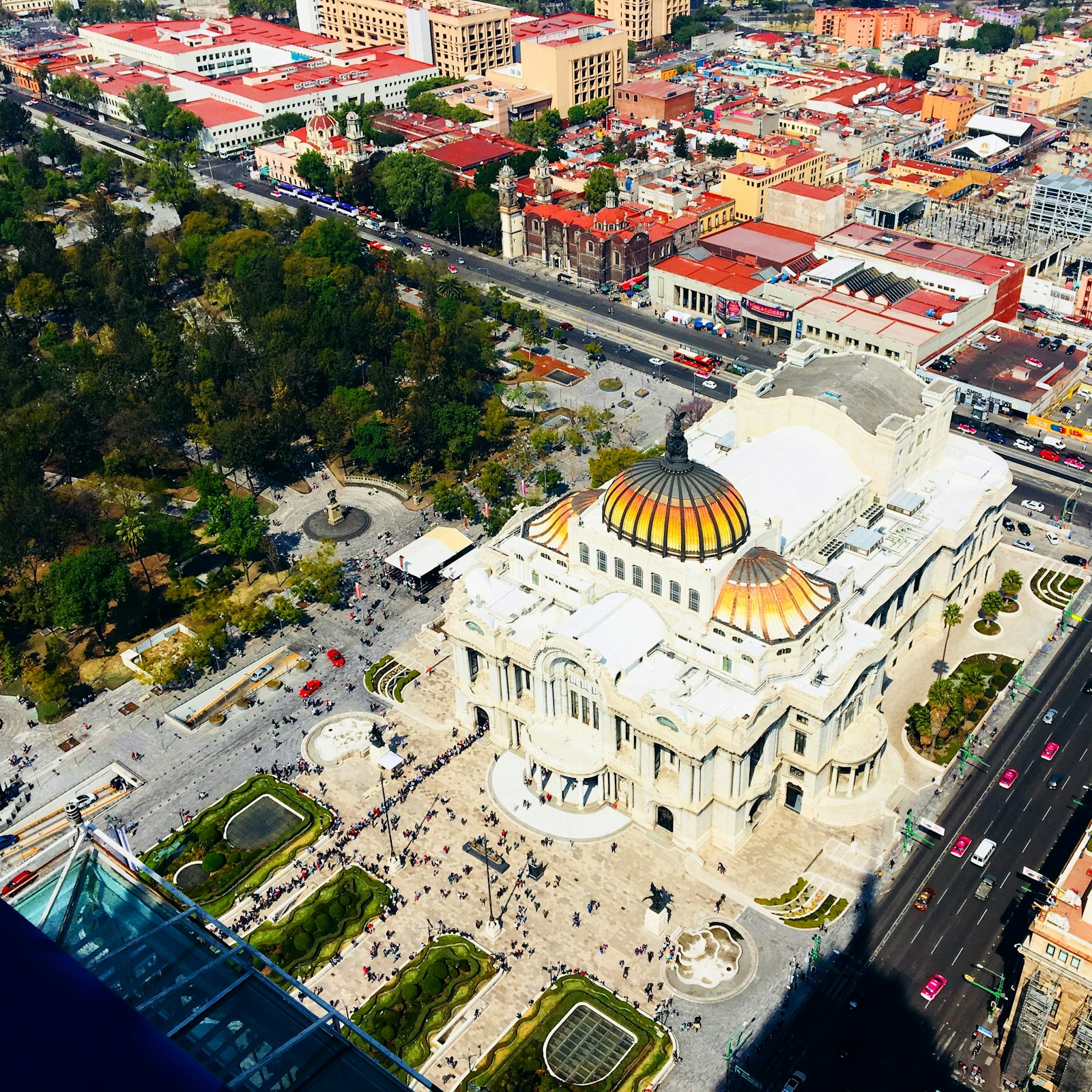 View of residential high-rises and urban development in Mexico